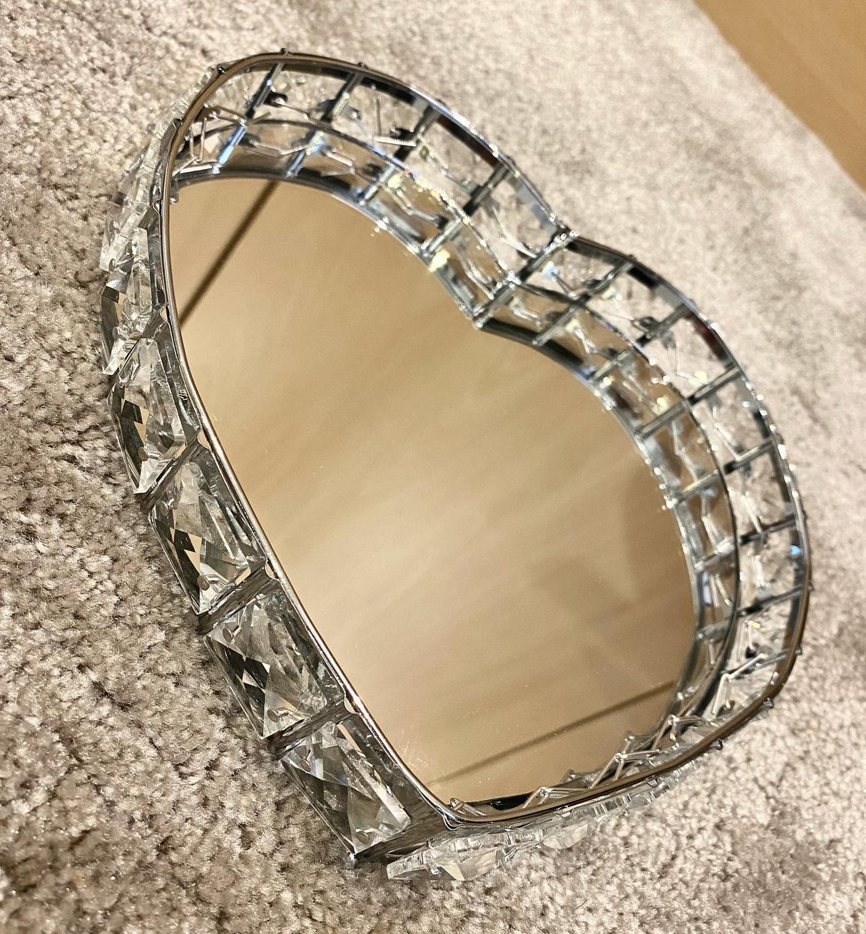 Heart Shaped Mirror Tray